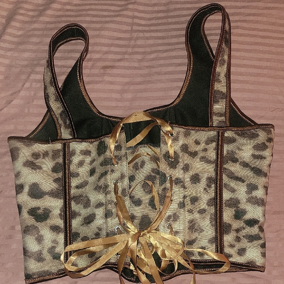 Leopard Print Corset Top - Picture 3 of 3